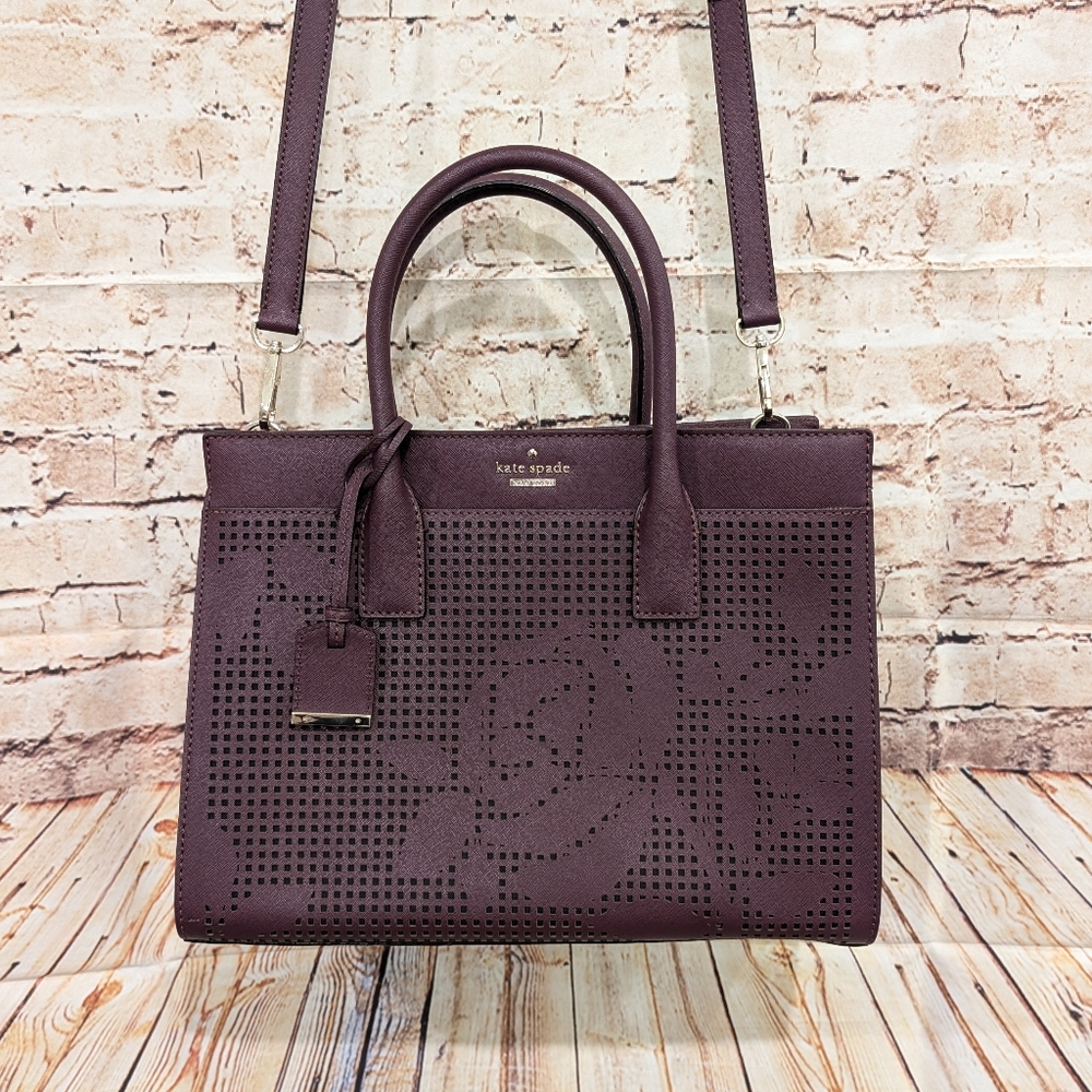 SALE EUC Kate Spade Cameron Street Perforated Candace Satchel - Picture 13 of 15